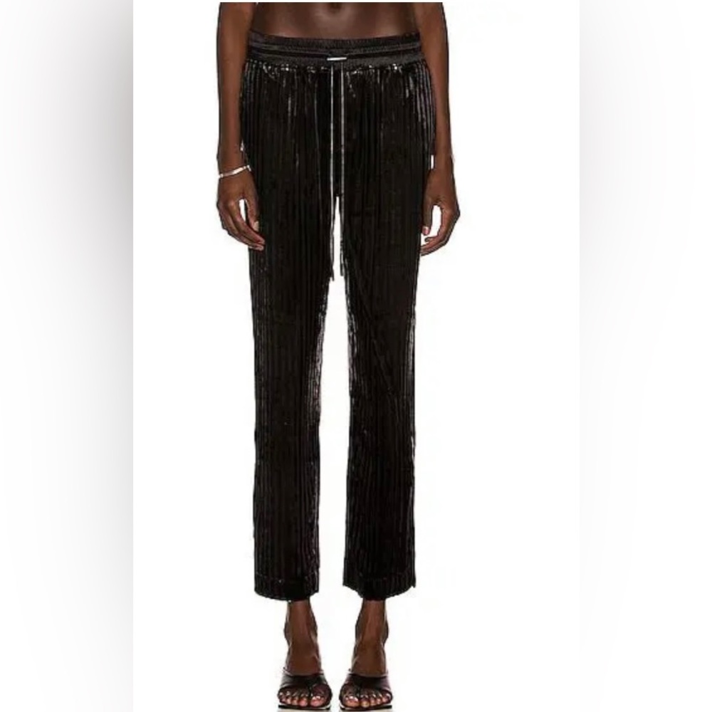 RtA Metallic Black Striped Pants